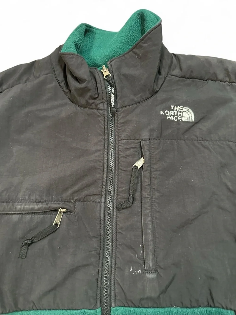 The North Face Vintage Forest Green Men’s Denali Fleece‎ Jacket Vest Size XL